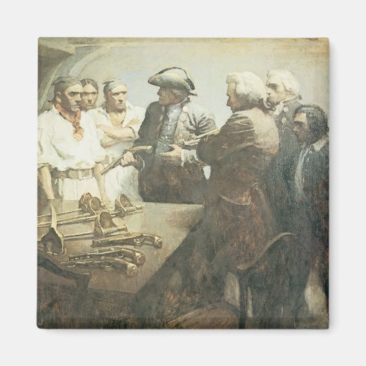  Piraten, voorbereid op Mutiny door NC Wyeth Magneet (Voorkant)