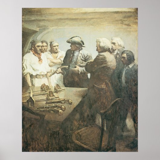  Piraten, voorbereid op Mutiny door NC Wyeth Poster (Voorkant)