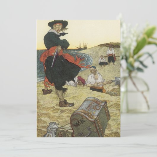  piraten, William Kidd Burying Treasure (Staand voorkant)