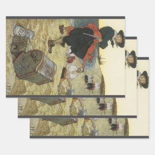  piraten, William Kidd Burying Treasure Inpakpapier Vel