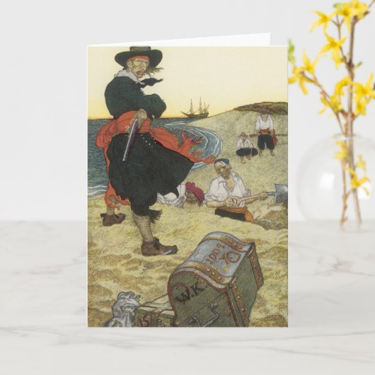 piraten, William Kidd Burying Treasure Kaart (Gele Bloem)