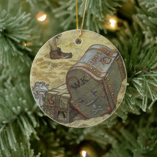  piraten, William Kidd Burying Treasure Keramisch Ornament (Boom)