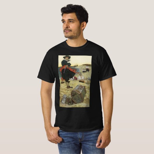  piraten, William Kidd Burying Treasure T-shirt (Voorkant volledig)