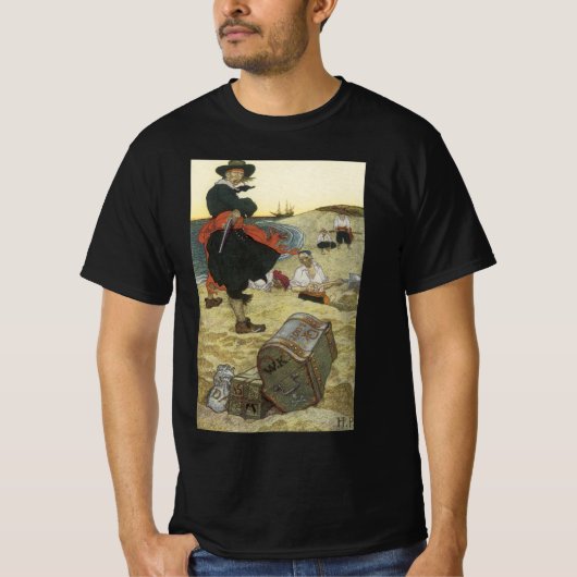  piraten, William Kidd Burying Treasure T-shirt (Voorkant)