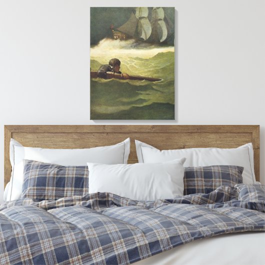  Piraten, wrak van het convenant door NC Wyeth Canvas Afdruk (Insitu (Slaapkamer))