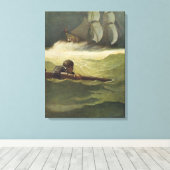 Piraten, wrak van het convenant door NC Wyeth Canvas Afdruk (Insitu (Houten vloer))