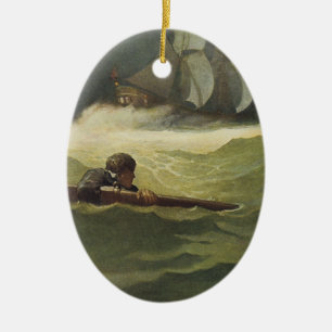 Piraten, wrak van het convenant door NC Wyeth Keramisch Ornament