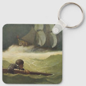 Piraten, wrak van het convenant door NC Wyeth Sleutelhanger (Achterkant)