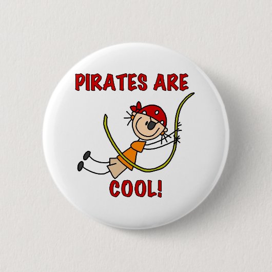 Piraten zijn kool ronde button 5,7 cm (Voorkant)