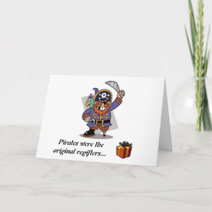 Piraten zijn registraties feestdagen kaart