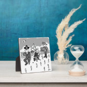 Piraten zijn tuinend met een Wooden been. Grappig Fotoplaat (Insitu)