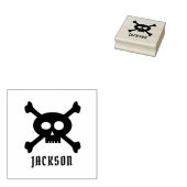 Piratenaam Stempel met Schedel en Kruisbeenderen (Gestempeld)