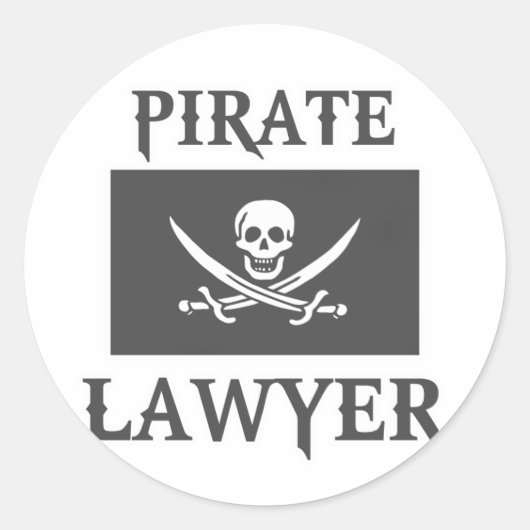 piratenadvocaat ronde sticker (Voorkant)