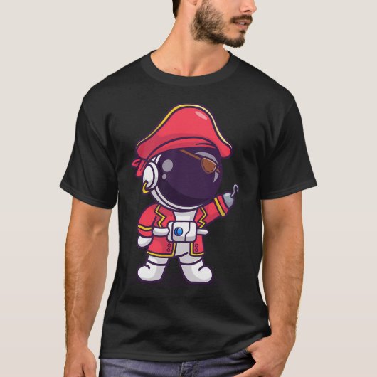 piratenastronaut t-shirt (Voorkant)
