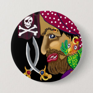 piratenbadge ronde button 7,6 cm