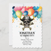 Piratenballonnen Kinder Party thema Kaart (Voorkant)