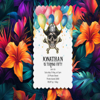 Piratenballonnen Kinder Party thema Kaart