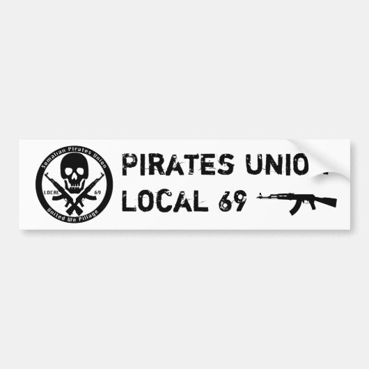 Piratenbond - Lokale afdeling 69 Bumpersticker (Voorkant)