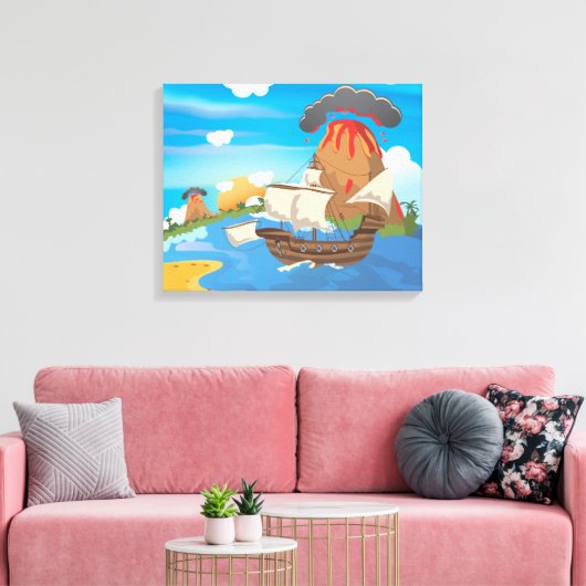 Piratenboot Canvas Afdruk (Insitu (Woonkamer))