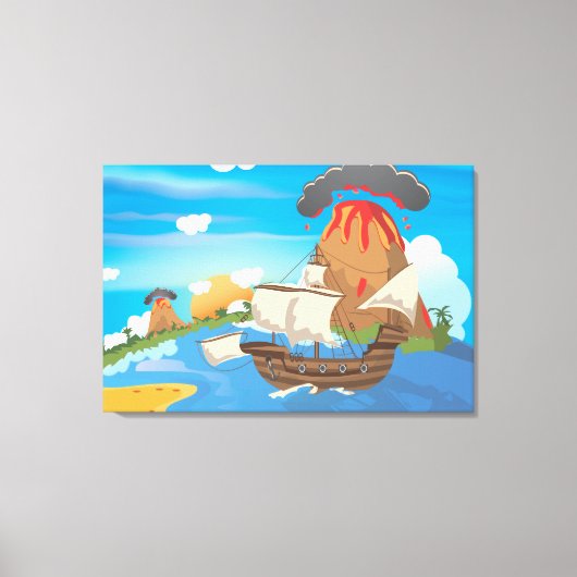Piratenboot Canvas Afdruk (Voorkant)