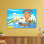 Piratenboot Canvas Afdruk (Insitu (Woonkamer))