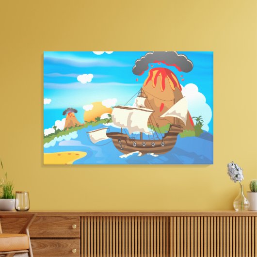 Piratenboot Canvas Afdruk (Insitu (Woonkamer))