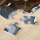 Piratenboot in storm legpuzzel (Zijkant)