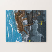 Piratenboot in storm legpuzzel (Horizontaal)
