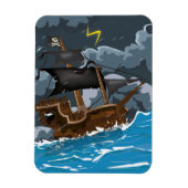 Piratenboot in storm magneet (Verticaal)