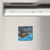 Piratenboot in storm magneet (Insitu (Vaatwasser))