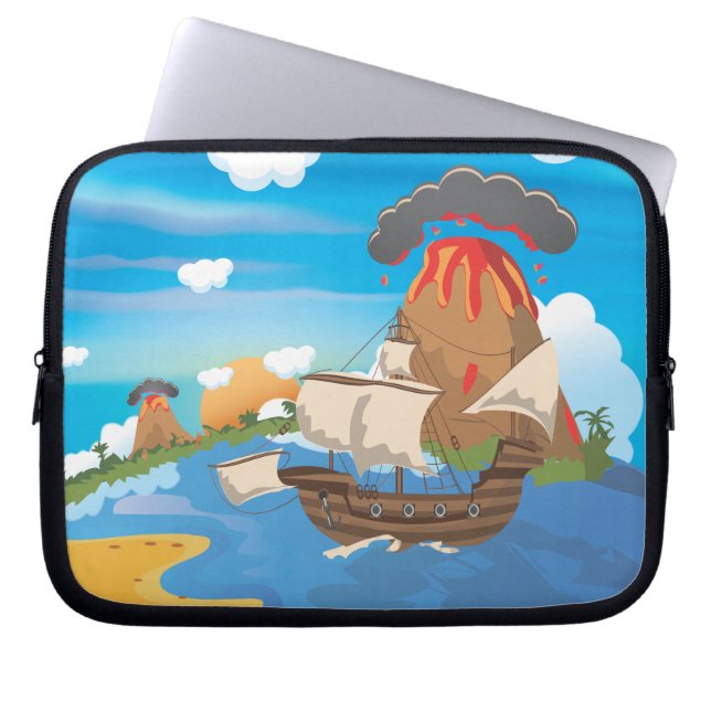 Piratenboot Laptop Sleeve (Voorkant)