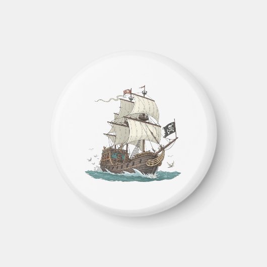 Piratenboot Magneet (Voorkant)
