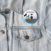 Piratenboot Met Schat Ronde Button 5,7 Cm (In situ)