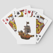 Piratenboot met schedel vlag pokerkaarten (Achterkant)