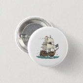 Piratenboot Ronde Button 3,2 Cm (Voorkant /achterkant)