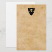 Piratenbord op oud perkament briefpapier (Voorkant / Achterkant)
