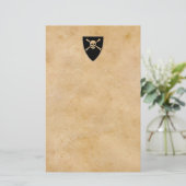 Piratenbord op oud perkament briefpapier (Staand voorkant)