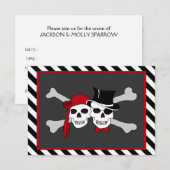 piratenbruiloft kaart (Voorkant / Achterkant)