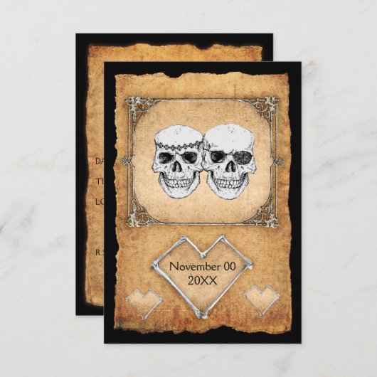 piratenbruiloft kaart (Voorkant / Achterkant)