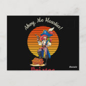 Piratencaptain Vrouw  Briefkaart (Achterkant)