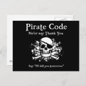 Piratencode: Dank u Briefkaart (Voorkant / Achterkant)