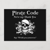 Piratencode: Dank u Briefkaart (Voorkant)