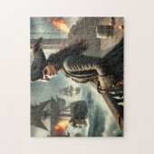 Piratendame Zeeslag Oceaan Schip Scene Legpuzzel (Verticaal)