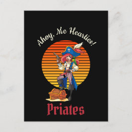 Piratende Captain  Briefkaart
