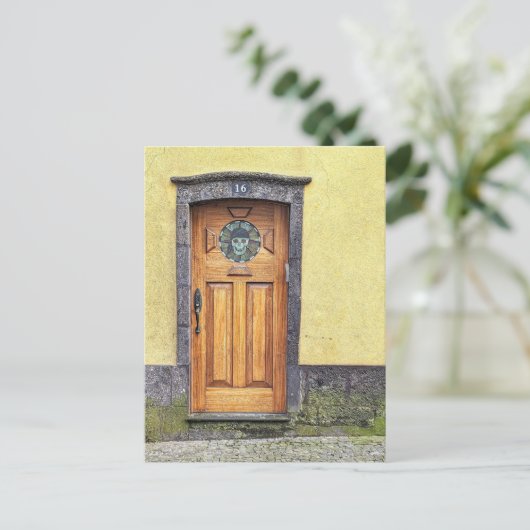 piratendeur feestdagenkaart (Staand voorkant)