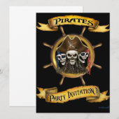 Piratenfeest Uitnodiging (Voorkant / Achterkant)