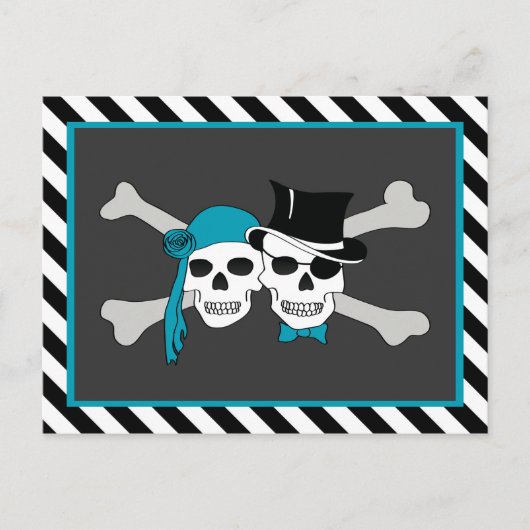 piratenfeest uitnodiging briefkaart (Voorkant)