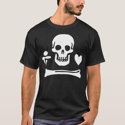 Piratenflagge von Stede Bonnet T-shirt (Voorkant)