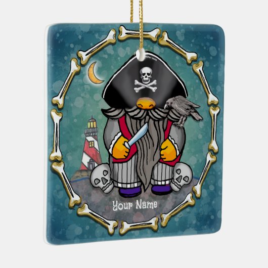 piratengnoom keramisch ornament (Rechts)