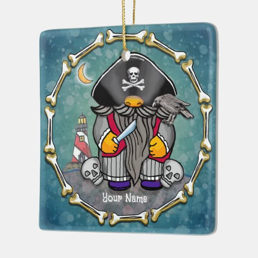 piratengnoom keramisch ornament (Links)